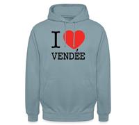 Spreadshirt J'aime Vendée Amour Vendéen Ilove Vendée Sweat À Capuche Unisexe, 3XL, Bleu fumée