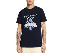 Spreadshirt Je Dois Y Aller La Mer m'appelle T Shirt Homme Premium, L, Bleu Marine