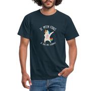 Spreadshirt Je M'en Fous Je suis Une Licorne T-Shirt Homme, XXL, Marine