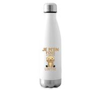 Spreadshirt Je M'en Fous Je Suis Une Loutre Cadeau Drôle/Kawaii/Mignon/Humour Gourde Isotherme, 500 ml, blanc