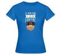 Spreadshirt Je M'En Fous Loutre T Shirt Femme, L, Bleu Royal