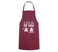 Spreadshirt Je N'ai Pas 50 Ans Cadeau d'Anniversaire Tablier Cuisine, taille unique, bordeaux