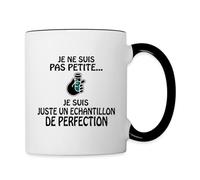 Spreadshirt Je Ne Suis Pas Petite - Cadeau Humoristique Pour Une Personne (Pas) Petite Mais Parfait Mug Bicolore, taille unique, blanc/noir