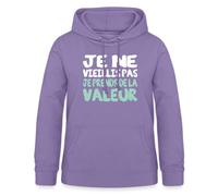 Spreadshirt Je Ne Vieillis Pas Je Prends De La Valeur Sweat À Capuche Femme, XXL, Lavande