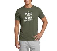 Spreadshirt Je Pense Donc Je suis Complotiste T Shirt Homme