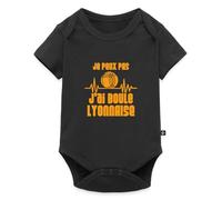 Spreadshirt Je Peux Pas J’ai Boule Lyonnaise Humour Cadeau Lyon Body Manches Courtes Bébé Bio, 56 (0-2 mois), noir