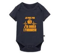 Spreadshirt Je Peux Pas J’ai Boule Lyonnaise Humour Cadeau Lyon Body Manches Courtes Bébé Bio, 68 (3-6 mois), bleu marine