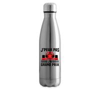 Spreadshirt Je Peux Pas J Ai Grand Prix Cadeau Animateur Voiture de Sport Gourde Isotherme, 500 ml, argent clair