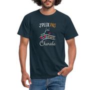 Spreadshirt Je Peux Pas J'Ai Chorale Slogan Humour Choristes Cadeau T-Shirt Homme, XXL, Marine
