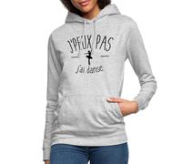 Spreadshirt Je Peux Pas J'Ai Danse Ballet Sweat À Capuche Femme, M, Gris Clair chiné