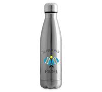Spreadshirt Je Peux Pas J'ai Padel Humour Sport Citation Drole Gourde Isotherme, 500 ml, argent clair