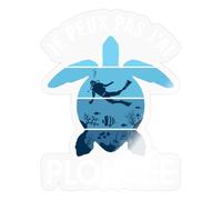 Spreadshirt Je Peux Pas J'ai Plongée Cadeau Plongeur Autocollant Sticker, 10 x 10 cm, brillant transparent