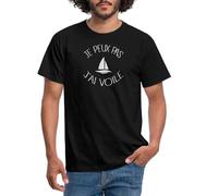 Spreadshirt Je Peux Pas J'Ai Voile T-Shirt Homme, XL, Noir