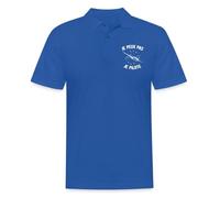 Spreadshirt Je Peux Pas Je Pilote - Cadeau Drôle pour Aviateur - Humour Avion/Aviation Polo Homme, 3XL, Bleu Royal