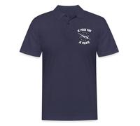 Spreadshirt Je Peux Pas Je Pilote - Cadeau Drôle pour Aviateur - Humour Avion/Aviation Polo Homme, S, Bleu Marine