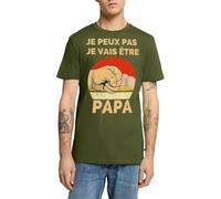 Spreadshirt Je Peux Pas Je Vais Être Papa T Shirt Homme Premium, XS, Kaki