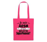 Spreadshirt Je suis Aesh Super Pouvoir Cadeau Merci Aesh Tote Bag, Taille Unique, Rose azalée