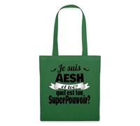 Spreadshirt Je suis Aesh Super Pouvoir Cadeau Merci Aesh Tote Bag, Taille Unique, Vert Sapin