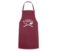 Spreadshirt Je Suis Le Roi Du Barbecue Tablier Cuisine, taille unique, bordeaux