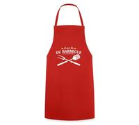 Spreadshirt Je Suis Le Roi Du Barbecue Tablier Cuisine, taille unique, rouge