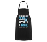 Spreadshirt Je Suis Supporter De Marseille Supporter Marseille Football Tablier, taille unique, noir