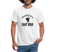 Spreadshirt Je suis Un Chat Noir Chat Noir Mystérieux T Shirt Homme, XL, Blanc