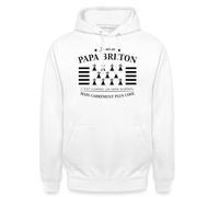 Spreadshirt Je suis Un Papa Breton Cool Cadeau Fête des Pères Sweat À Capuche Unisexe, 4XL, Blanc