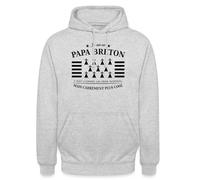 Spreadshirt Je suis Un Papa Breton Cool Cadeau Fête des Pères Sweat À Capuche Unisexe, S, Gris Clair chiné
