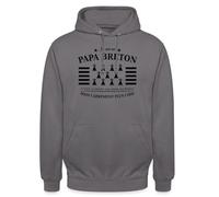 Spreadshirt Je suis Un Papa Breton Cool Cadeau Fête des Pères Sweat À Capuche Unisexe, XL, Gris éléphant