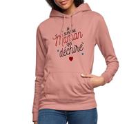 Spreadshirt Je suis Une Maman Qui Déchire Cadeau Fête des Mères Sweat À Capuche Femme, S, Rose poudré