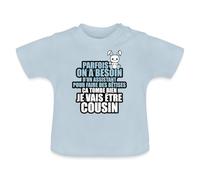 Spreadshirt Je Vais Être Cousin Annonce Grossesse Futur Cousin T Shirt Bébé Bio, 6-12 Mois, Bleu Clair