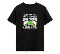Spreadshirt Jeux Vidéos Citation Drôle Cadeau Humour Gamer T Shirt Ado, 152/164 (12-14 Ans), Noir