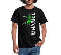 Spreadshirt Joueur De Handball À L'Attaque T-Shirt Homme, S, Noir