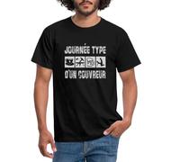 Spreadshirt Journée Type De Couvreur Humour Plan du Jour du Zingueur Drôle T-Shirt Homme, L, Noir