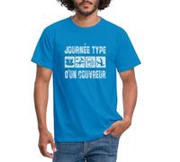 Spreadshirt Journée Type De Couvreur Humour Plan du Jour du Zingueur Drôle T-Shirt Homme, XL, Bleu Royal