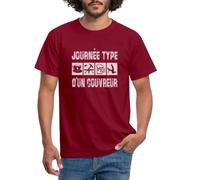 Spreadshirt Journée Type De Couvreur Humour Plan du Jour du Zingueur Drôle T-Shirt Homme, XL, Rouge Brique