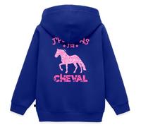 Spreadshirt J'Peux Pas J'Ai Cheval Rose Équitation Veste À Capuche Enfant Premium, 158/164 (12 Ans), Bleu Roi