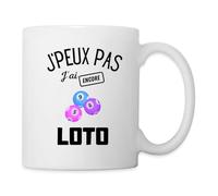Spreadshirt J'Peux Pas J'Ai Encore Loto Mug Blanc, taille unique, blanc