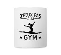Spreadshirt J'Peux Pas J'Ai Gym Mug Blanc, taille unique, blanc