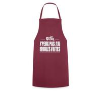 Spreadshirt J'Peux Pas J'Ai Moules Frites Tablier Cuisine, taille unique, bordeaux