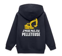 Spreadshirt J'Peux Pas J'Ai Pelleteuse - Cadeau Chantier Humoristique Sweat À Capuche Enfant Premium, 158/164 (12 Ans), Bleu Marine
