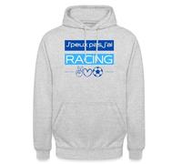 Spreadshirt J'Peux Pas J'Ai Racing Club Strasbourg Sweat À Capuche Unisexe, XL, Gris Clair chiné