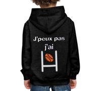 Spreadshirt J'peux Pas J'Ai Rugby Football Américain Cadeau Sweat À Capuche Premium Enfant, 134/146 (9-11 Ans), Charbon