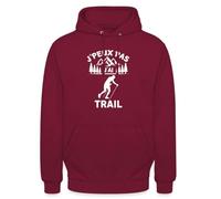 Spreadshirt J'Peux Pas J'Ai Trail Sweat À Capuche Unisexe, L, Bordeaux