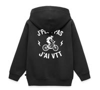 Spreadshirt J'Peux Pas J'Ai VTT Vélo Tout Terrain Sweat À Capuche Enfant Premium, 158/164 (12 Ans), Noir