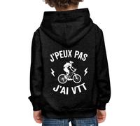 Spreadshirt J'Peux Pas J'Ai VTT Vélo Tout Terrain Sweat À Capuche Premium Enfant, 152/164 (12-14 Ans), Charbon