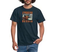 Spreadshirt J'Peux Pas Je Dois Faire du Bois Cadeau Bûcheron Forestier T Shirt Homme, XXL, Marine