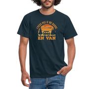 Spreadshirt J'Peux Pas Je Me Barre en Van Camping Car Van Life Humour Cadeau Drôle Vanlife T-Shirt Homme, L, Marine
