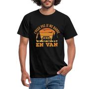 Spreadshirt J'Peux Pas Je Me Barre en Van Camping Car Van Life Humour Cadeau Drôle Vanlife T-Shirt Homme, M, Noir