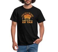 Spreadshirt J'Peux Pas Je Me Barre en Van Camping Car Van Life Humour Cadeau Drôle Vanlife T-Shirt Homme, XL, Noir